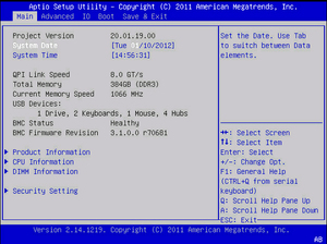 image:Graphic showing BIOS Setup Utility: Main menu.