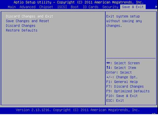image:Graphic showing BIOS Setup Utility: Exit options