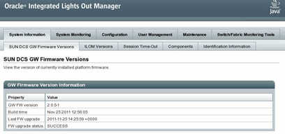 image:Illustration shows the Oracle ILOM web interface.