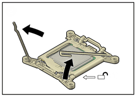 image:The illustration shows opening the release levers.
