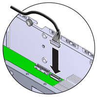 image:The illustration shows connecting the cable.