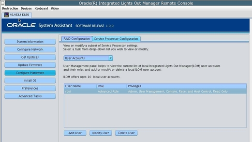 image:This figures shows the OSA SP User Configuration window.