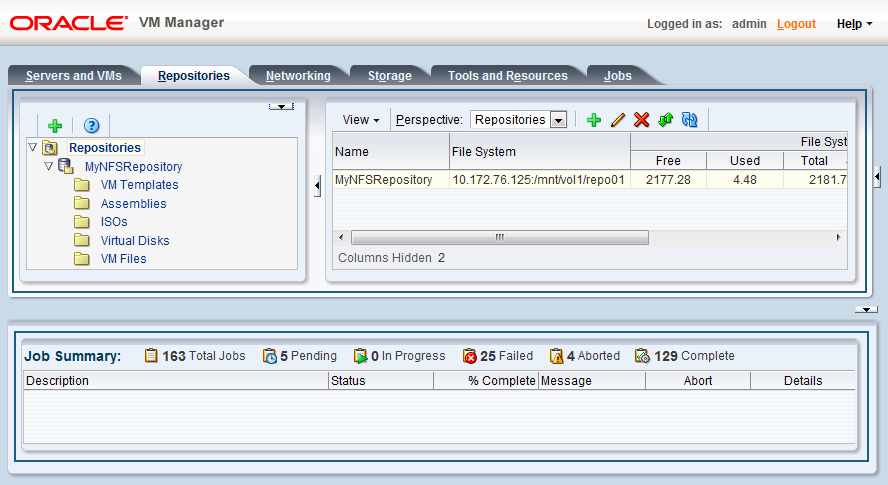 This figure shows the Repositories tab with the Repositories perspective displayed.