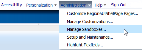 Accessing the Sandbox Manager