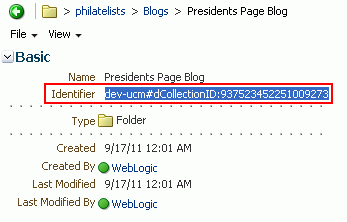 Resource ID of a Folder