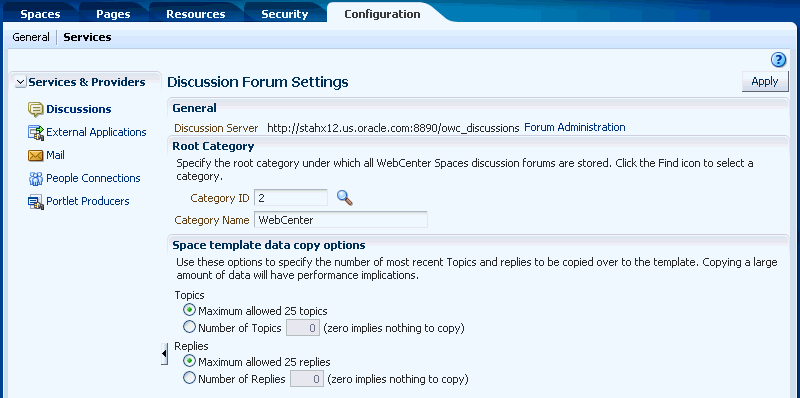 Setting Discussion Forum Options
