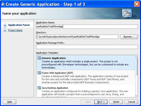 Creating a Generic Task Flow Application