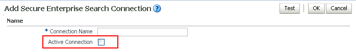 Active Connection checkbox