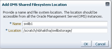 Add OMS Shared Filesystem Location