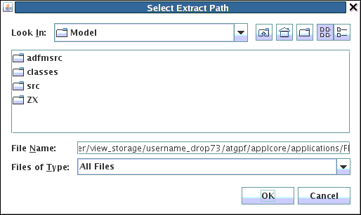 Select Seed Data extract path dialog.