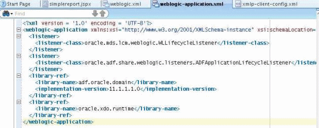 Example weblogic-application.xml
