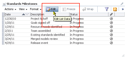 Edit List Data icon