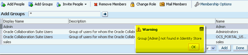 Message When Servers Do Not Support Enterprise Groups