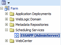 ESS component under the Scheduling Services menu.