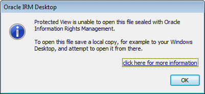Protected View message dialog