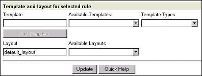 The Template Selection Rules page