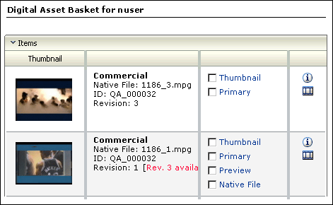 Graphic of digital asset basket page