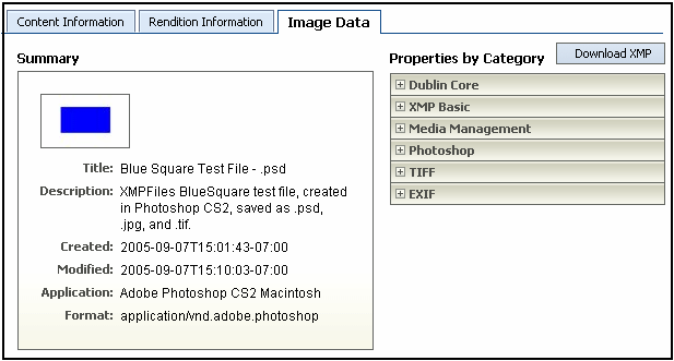 Graphic of Photoshop image data page
