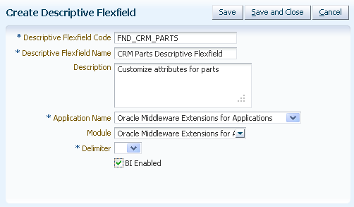 Create Descriptive Flexfield page