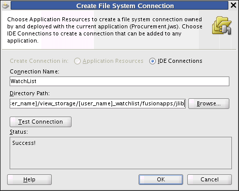 Creating the File System Connection