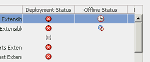 Deploying and Queued Offline Status icons