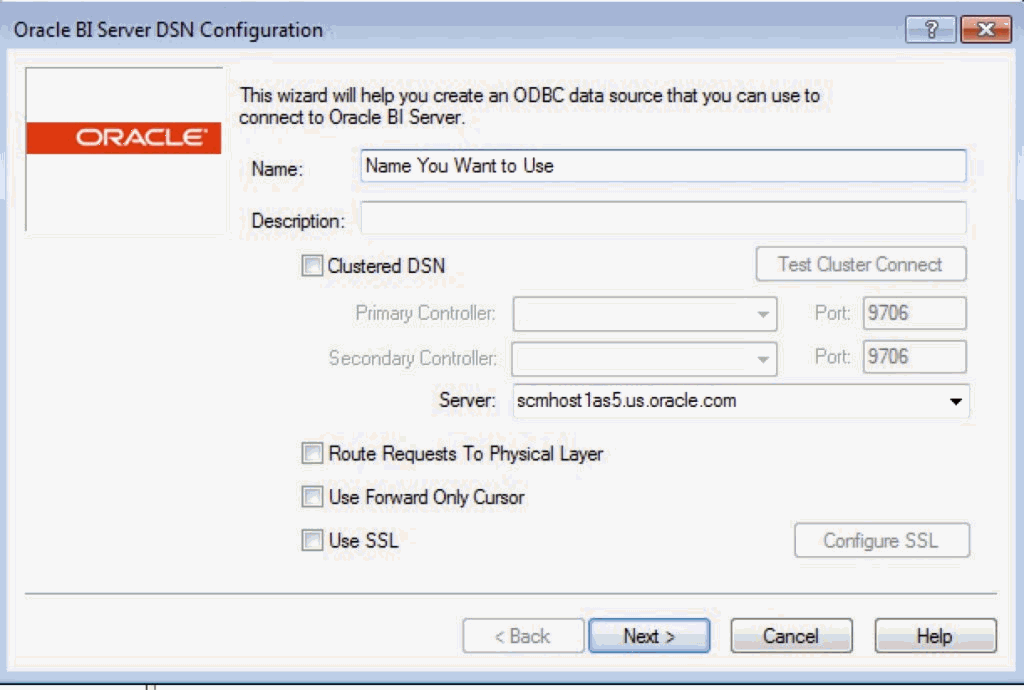 oracle bi server odbc driver