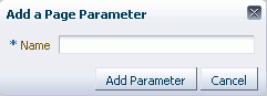 Add a Page Parameter dialog box