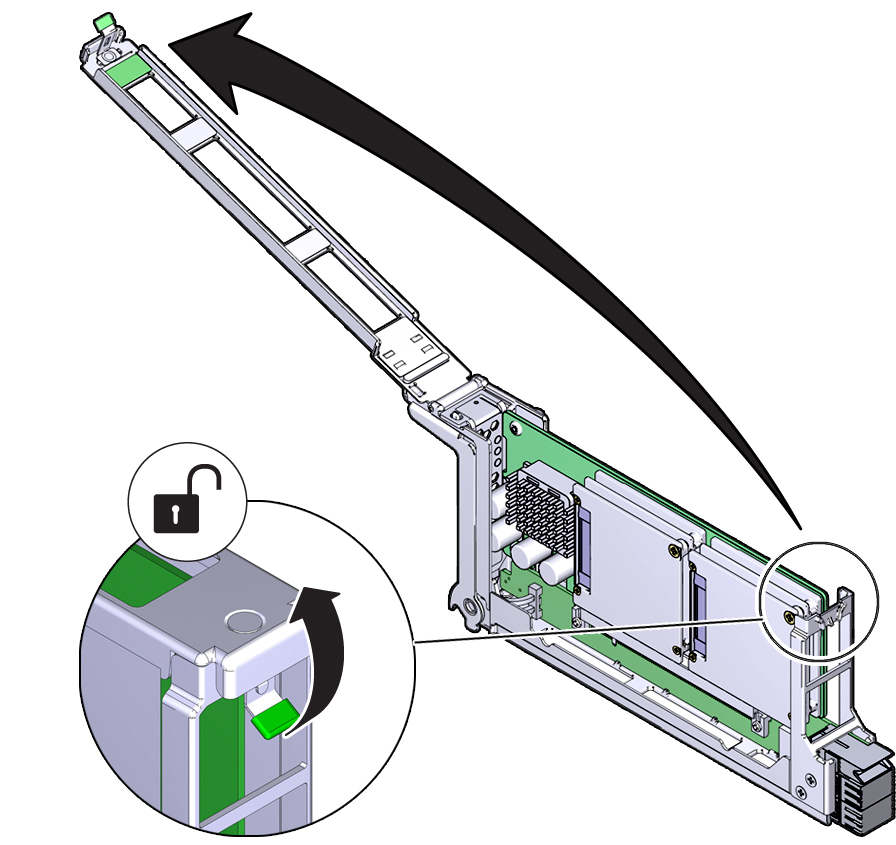 image:Figure showing how to open the carrier's top cover.