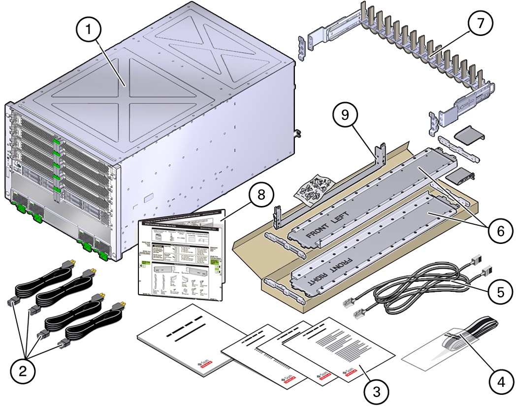 image:Image showing the SPARC T5-8 server ship kit