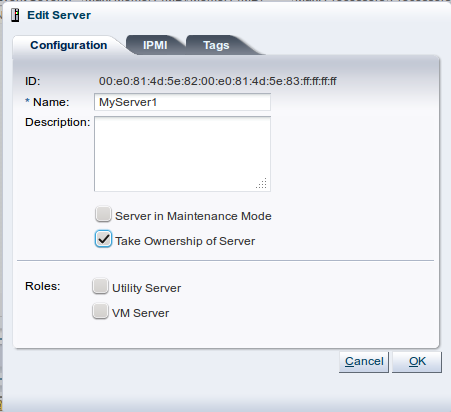This figure shows the Edit Server dialog box.