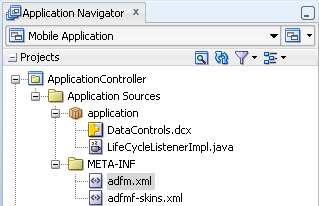 The Application Controller artifacts.