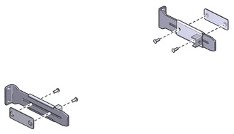 image:Illustration shows the bracket and plate sandwiching to the rail.