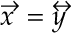 image:Equation in the form x vec = y dyad