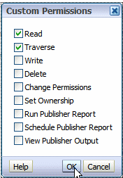 Selecting the Read permission