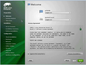 image:Initial SUSE Boot Options Screen