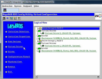 image:Screen capture of the LSI BIOS Config Utility Virtual Configuration window.
