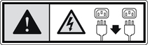image:Graphic showing the multiple power cords cautionary icon