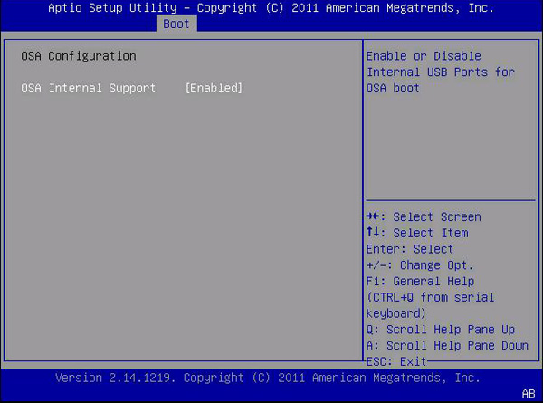 image:En esta figura, se muestra la pantalla de Oracle System Assistant del BIOS.