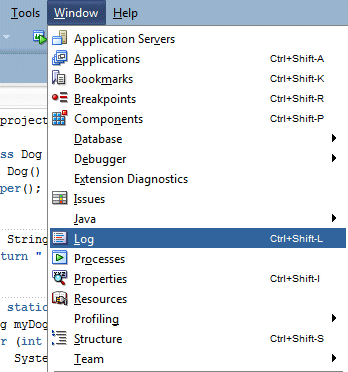 Log window with successful compilation message highlighted.