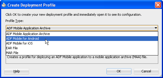 Select the type of deployment profile.