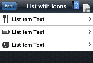 List View with Icons at Design Time