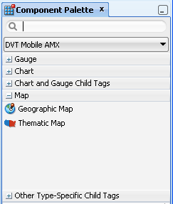 Map Components in the Component Palette