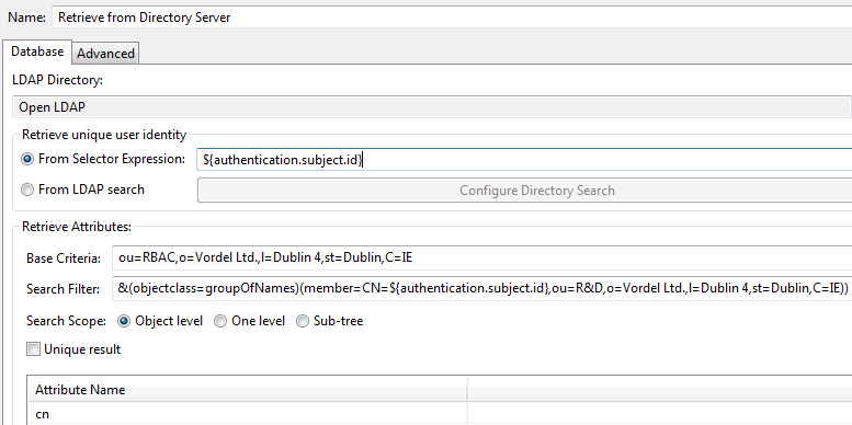 Retrieve Attributes from Active Directory Server
