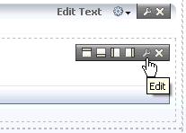 Edit icon on the toolbar that you use to edit a container
