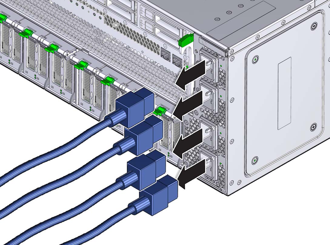 image:Picture of power cords and connectors.