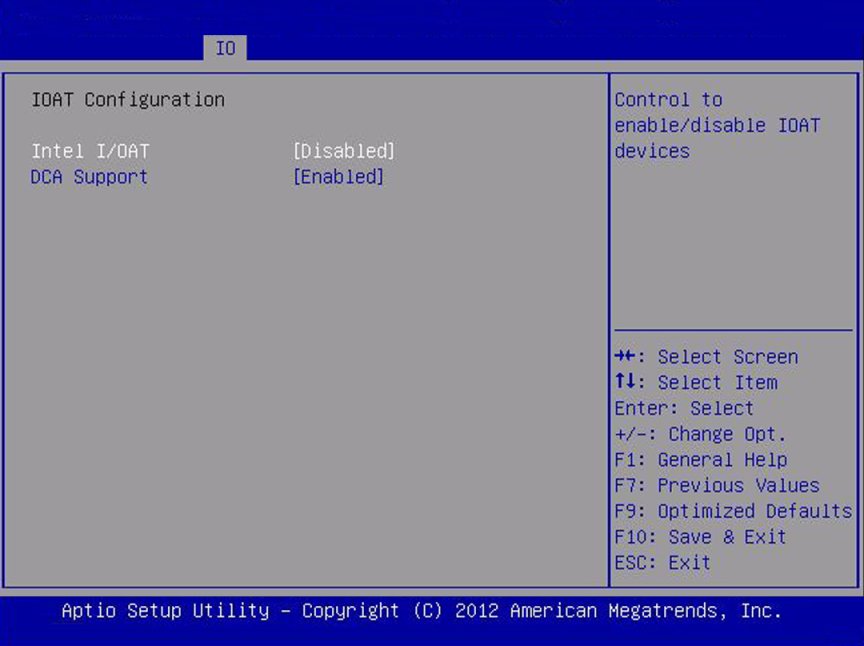 image:Screen capture showing IOAT configuration