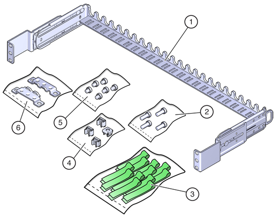 image:Illustration showing the cable management assembly.