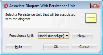 Associate Diagram With Persistence Unitダイアログ