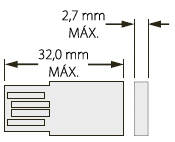 image:Gráfico que muestra las dimensiones físicas de la unidad flash USB compatible.