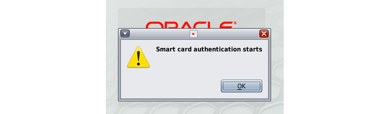 image:Screenshot of initial smart card authentication dialog                 box.